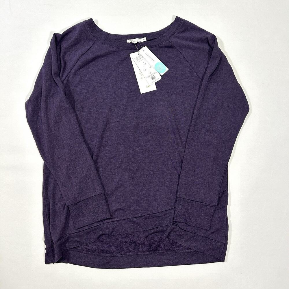 Luxury Ultra Soft Cozy LS‎ Pullover Top Threads 4 Thought Purple Women's XL NWT